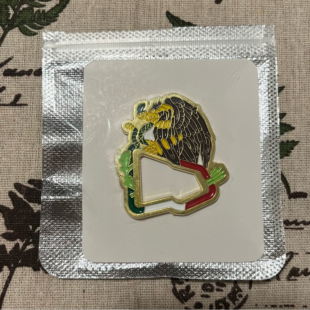 Geometric Eagle Snake brooch